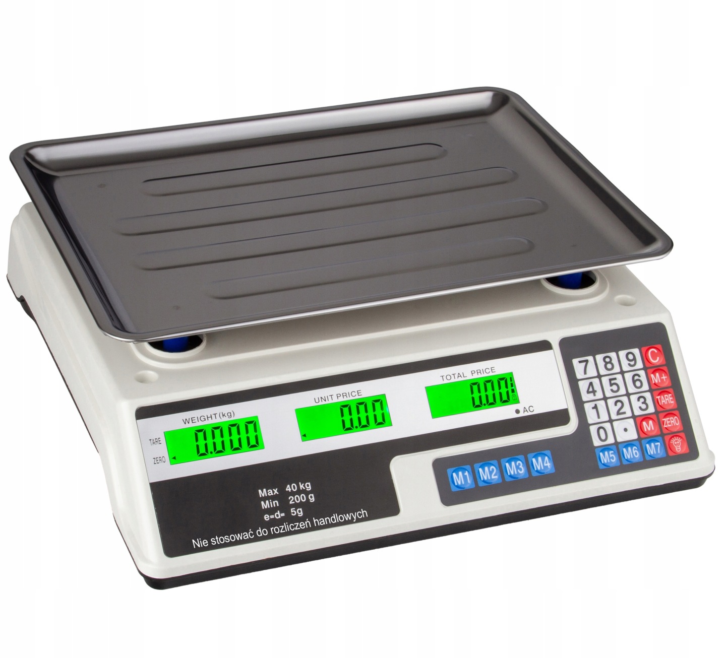 Waga Elektroniczna Magazynowa Sklepowa Platformowa Akumulator LCD 150kg - obrazek 2