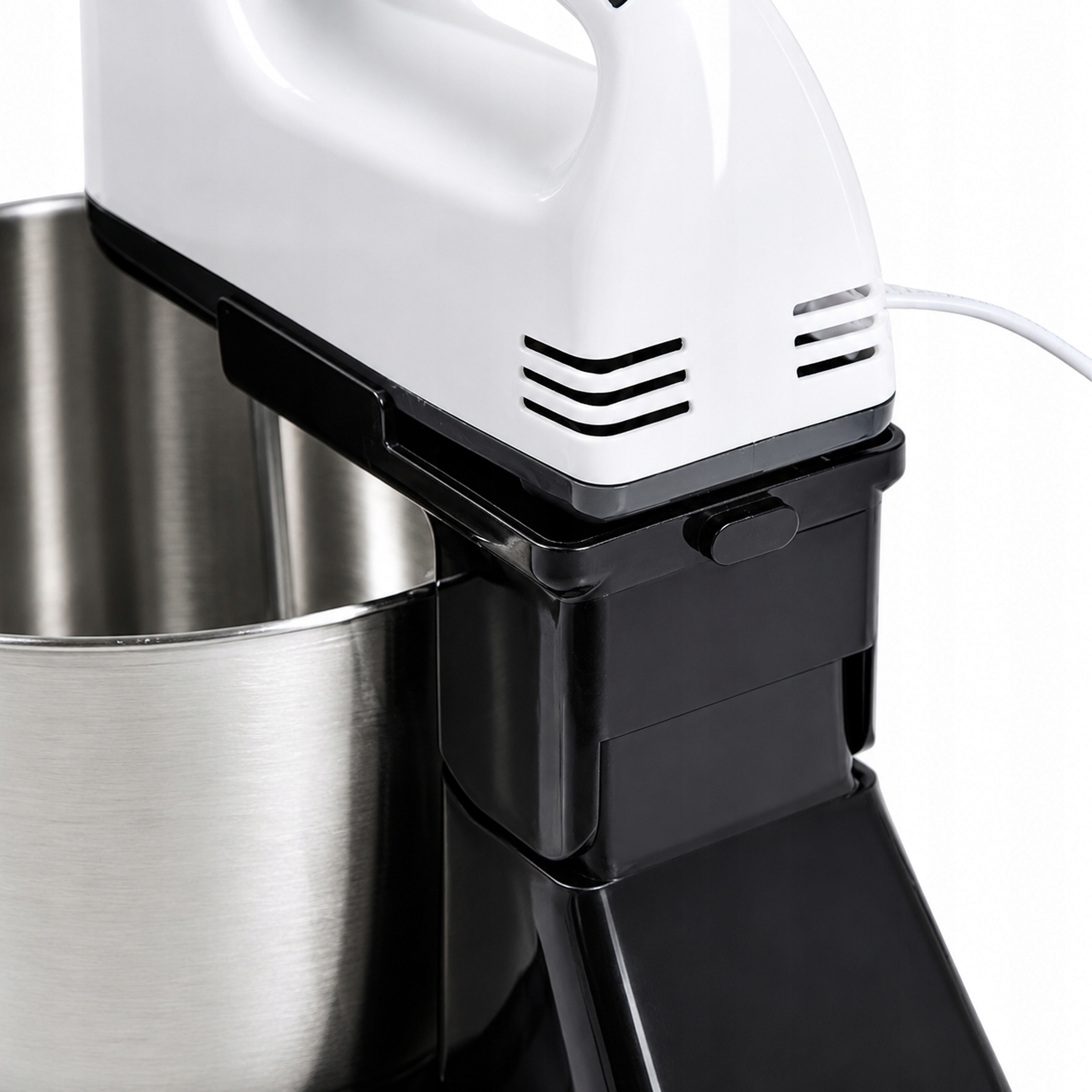 Robot Kuchenny Mikser Ręczny Mocny z Stalową Misą 7 Prędkości 100W Końcówki - obrazek 3