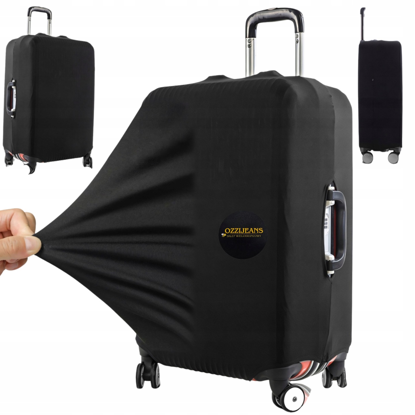 Pokrowiec Ochronny Na Walizkę Podróżną Etui Na Bagaż 62x43x27 Czarny M
