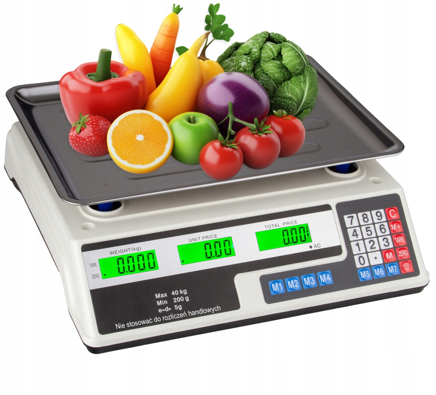 Waga Elektroniczna Magazynowa Sklepowa Platformowa Akumulator LCD 150kg - obrazek 4