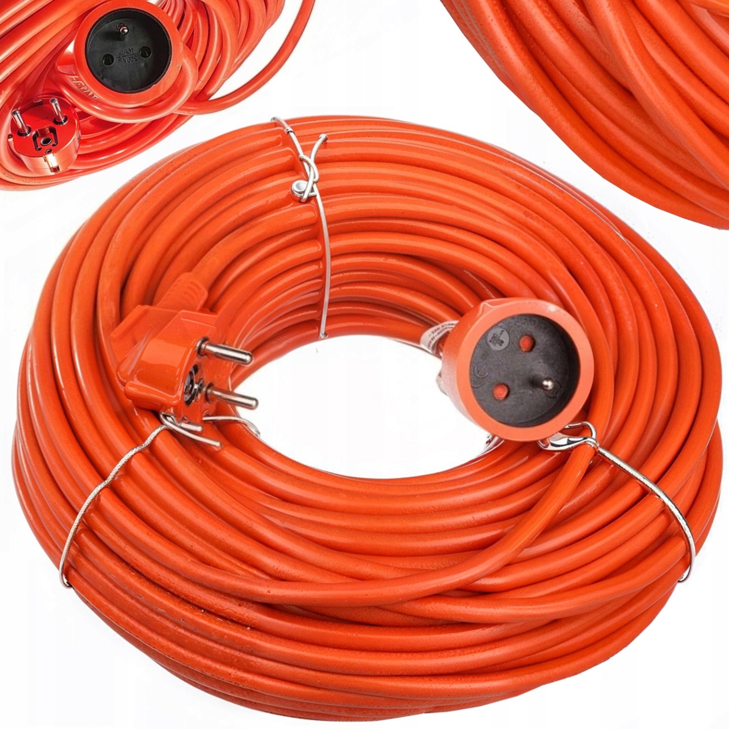 Przedłużacz Budowlany Ogrodowy 3x2,5 Gruby Kabel Z Uziemieniem 230v 50m - obrazek 2