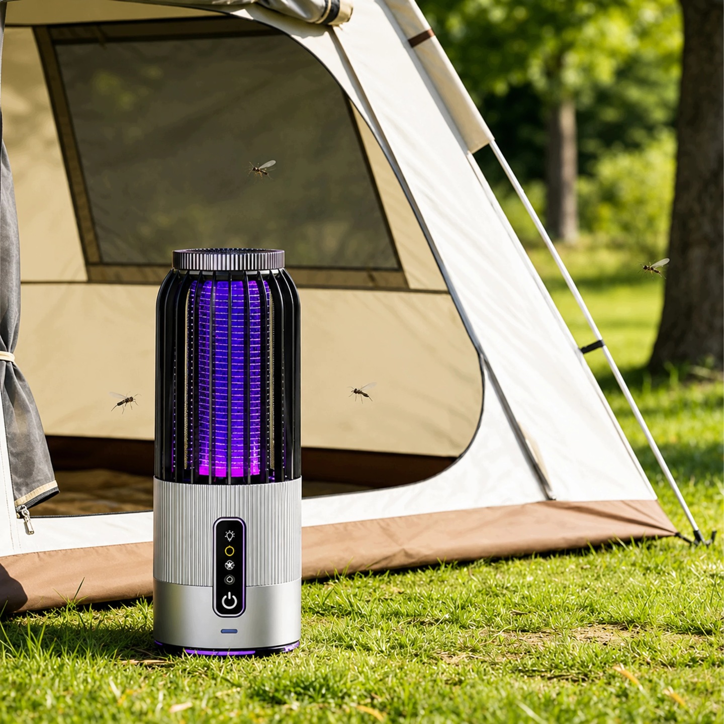 Lampa Lampka Owadobójcza Na Komary Muchy Owady Wisząca Ogrodowa Z Timerem - obrazek 4