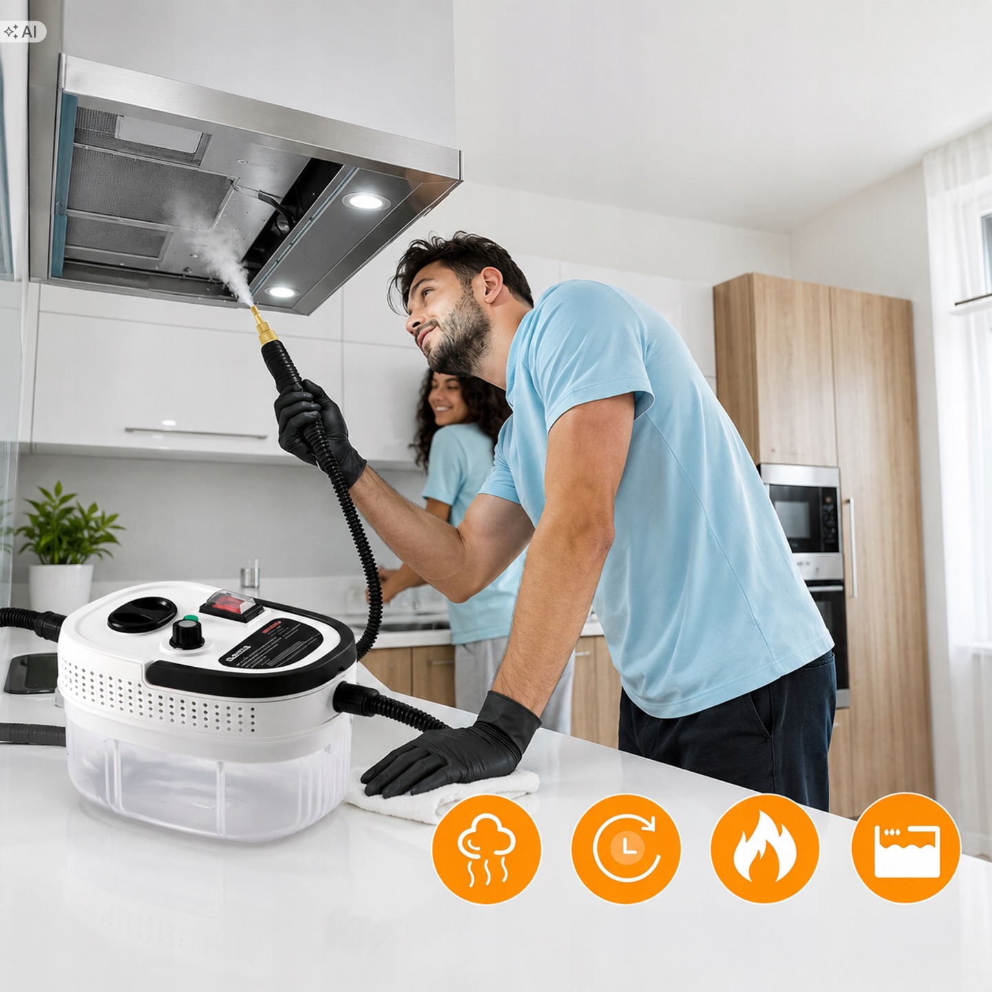 Myjka Parowa Odkurzacz Parowy 2500w 3 Bar 1.2l Uniwersalna Do Czyszczenia - obrazek 4