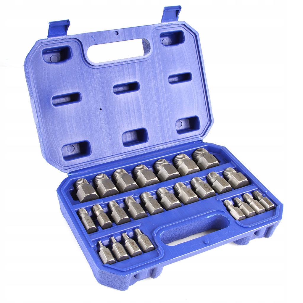 Zestaw 25 Wykrętaków Do Uszkodzonych Śrub Hex Torx Spline Profesjonalny