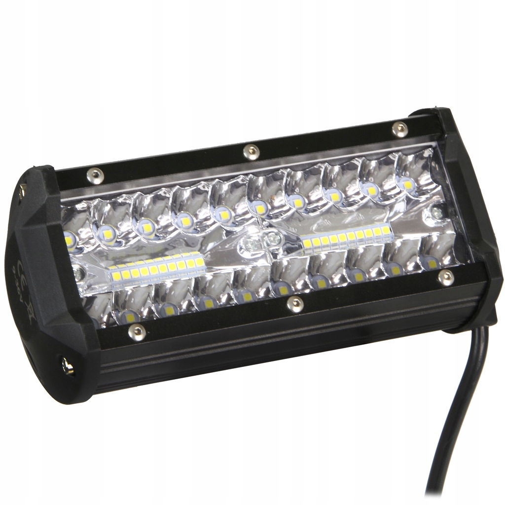 2x Mocna Lampa LED Samochodowa Robocza Szkło Hartowane Halogen 120w 12v 24v