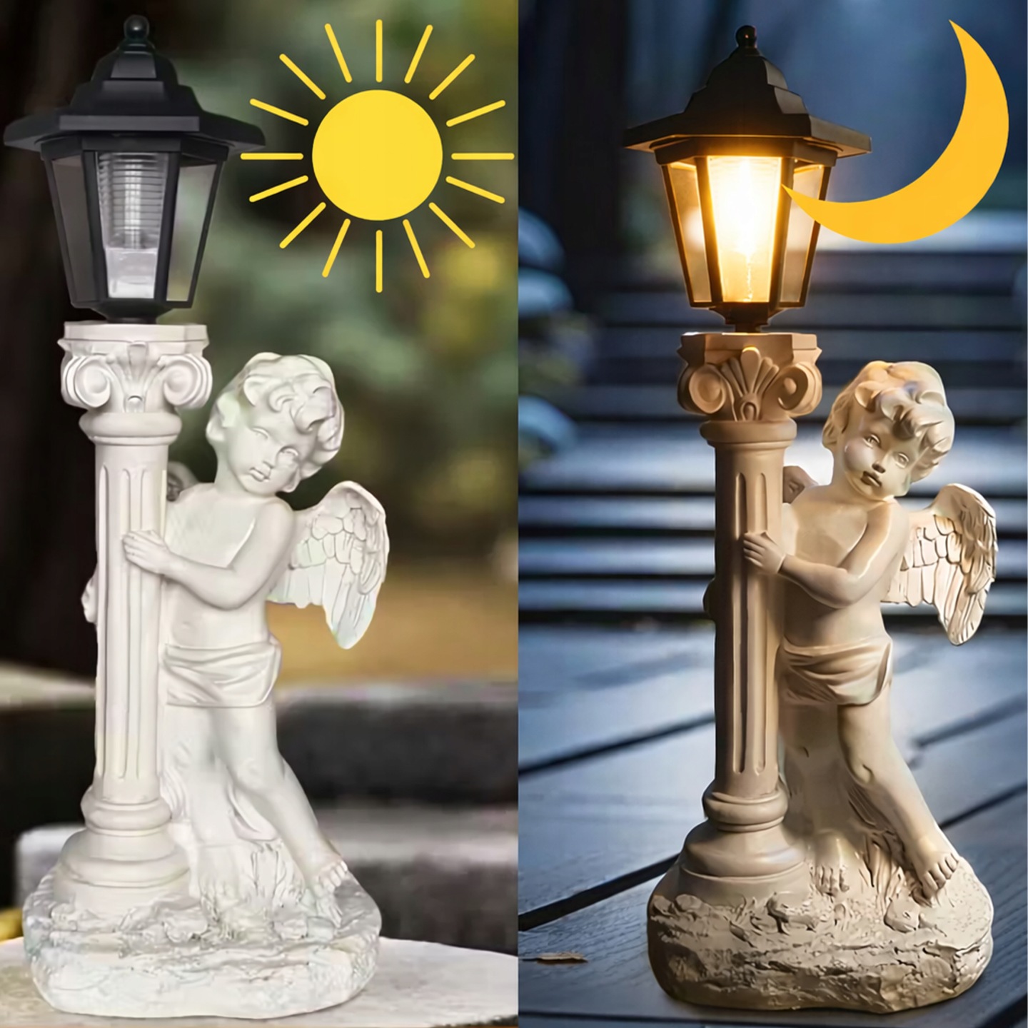 Figurka Dekoracja Ozdoba Dekoracyjna 49cm Figura Ogrodowa Solarny LED Wlep - obrazek 2