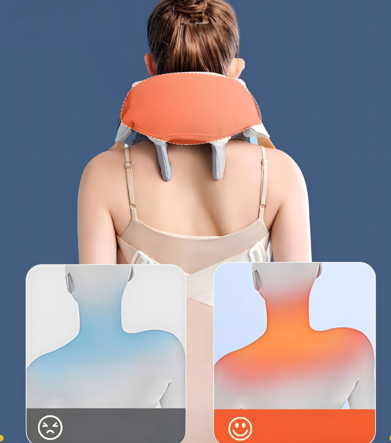 Masażer Shiatsu 3D akumulatorowy z podgrzewaniem do szyi, karku i pleców - obrazek 4