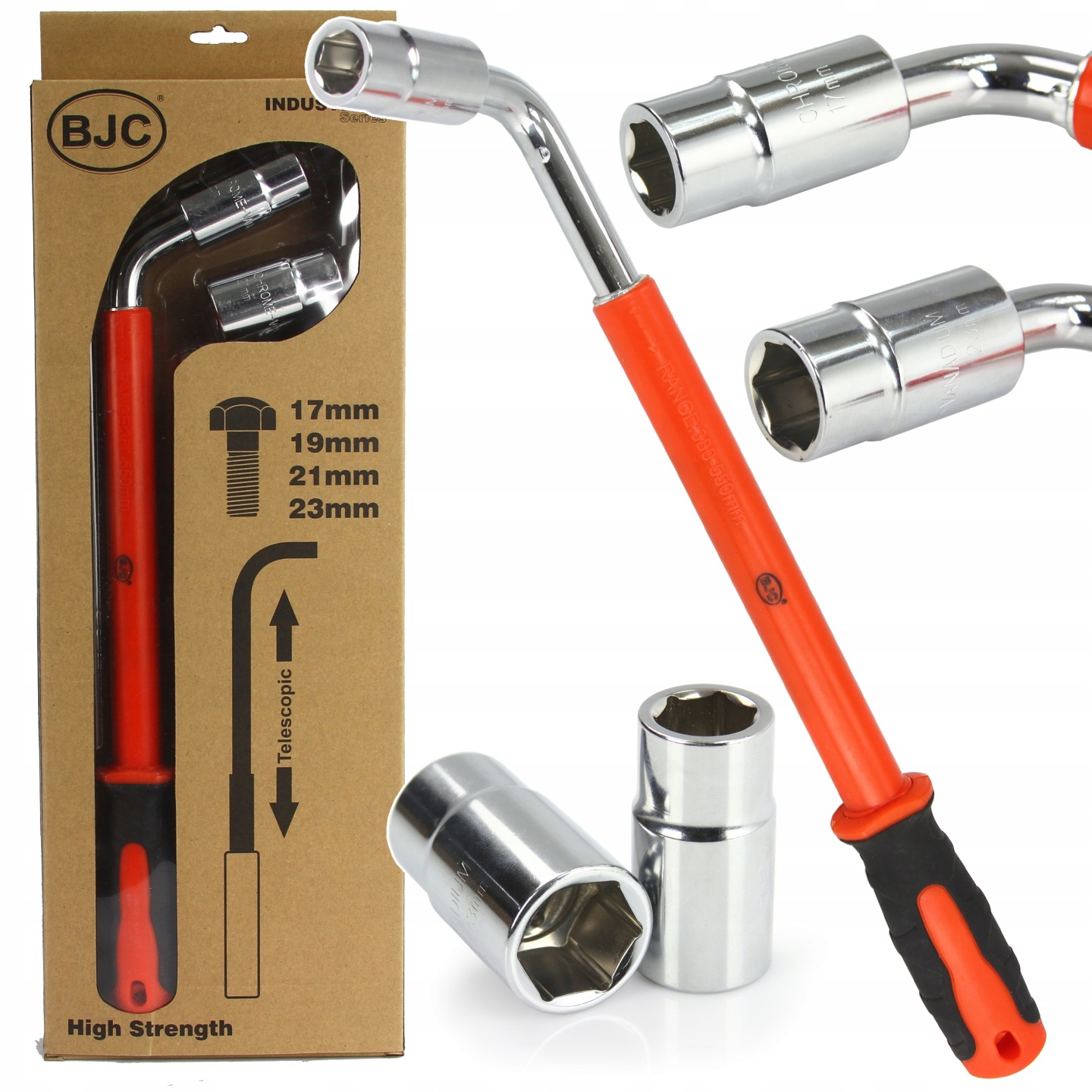 Klucz Teleskopowy Pokrętło Rozsuwane Do Kół Typ L 17mm 19mm 21mm 23mm - obrazek 3