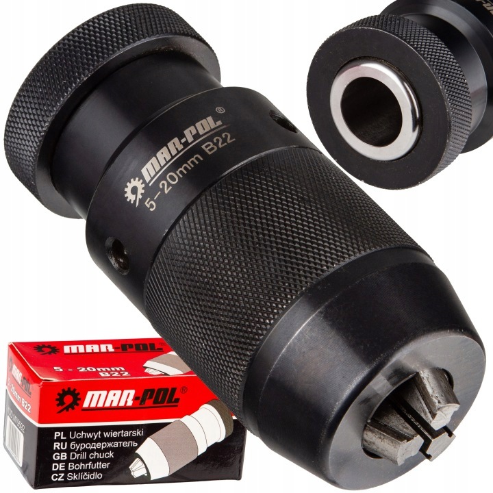 Uchwyt Wiertarski Samozaciskowy B22 5-20mm Głowica Do Wiertarki Mocny Profi - obrazek 5