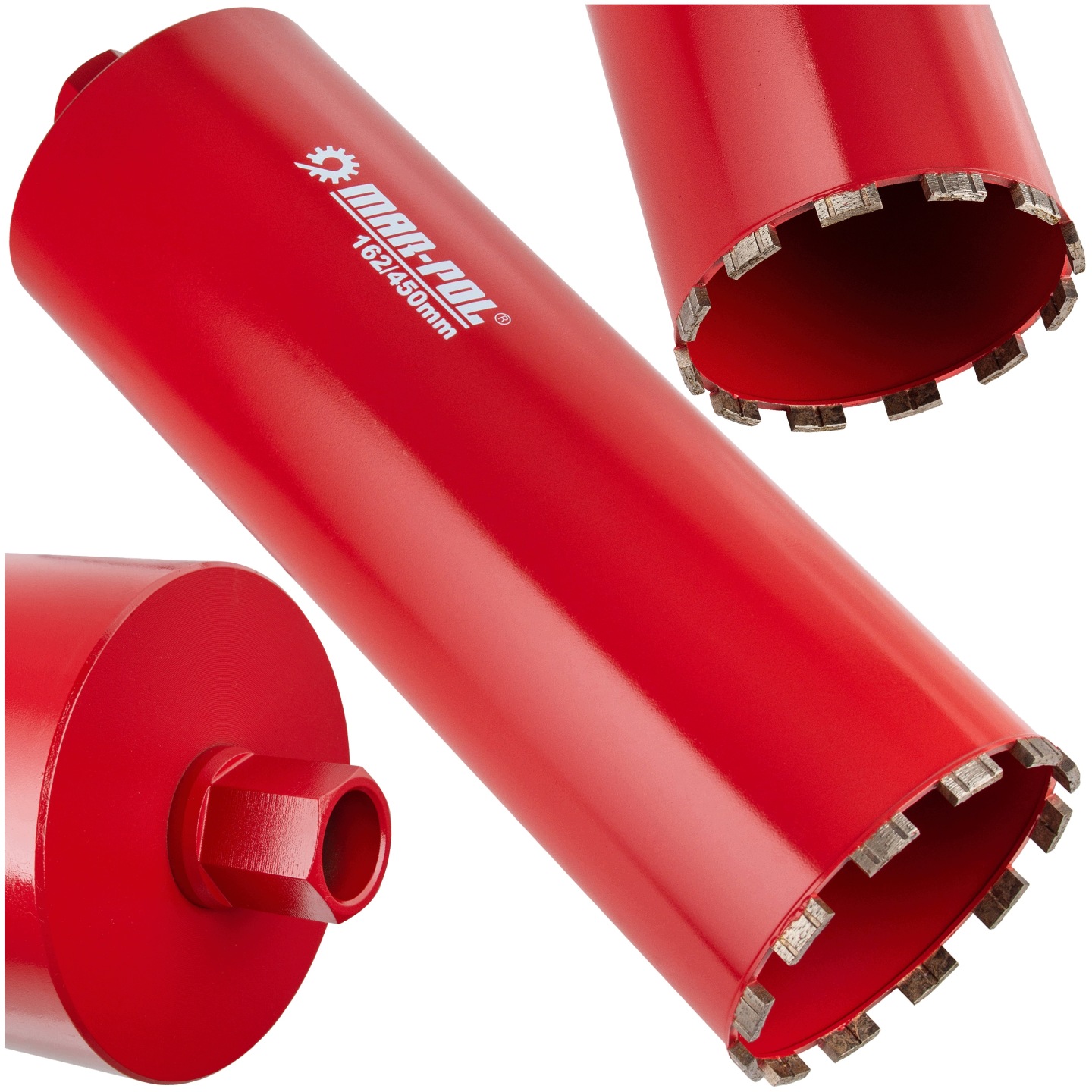Wiertło Koronowe Diamentowe Do Betonu 162 X 450mm Wiertnica Otwornica - obrazek 5
