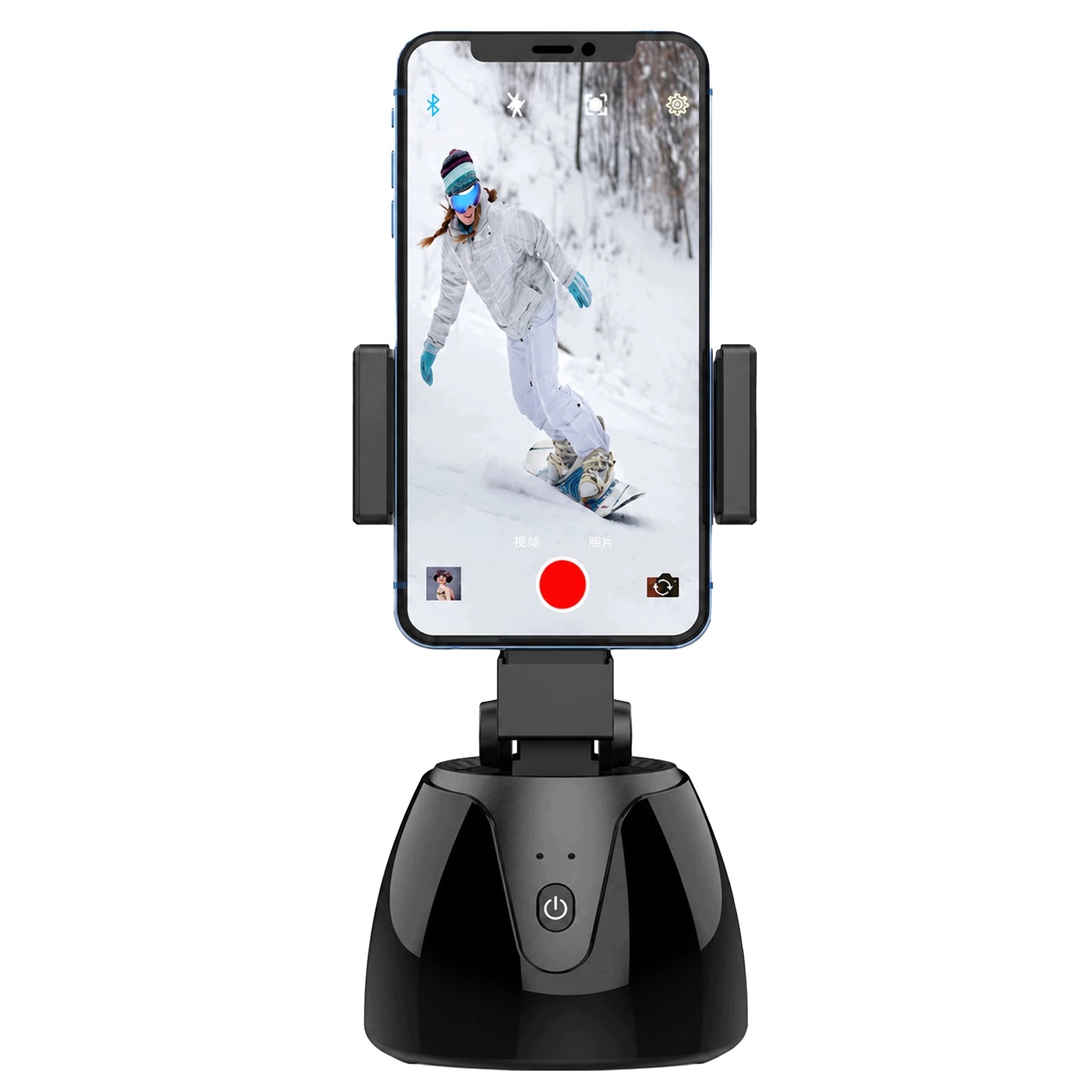 Inteligenty Uchwyt Stojak Na Telefon Do Selfie Obrotowy Śledzący Ruch - obrazek 2