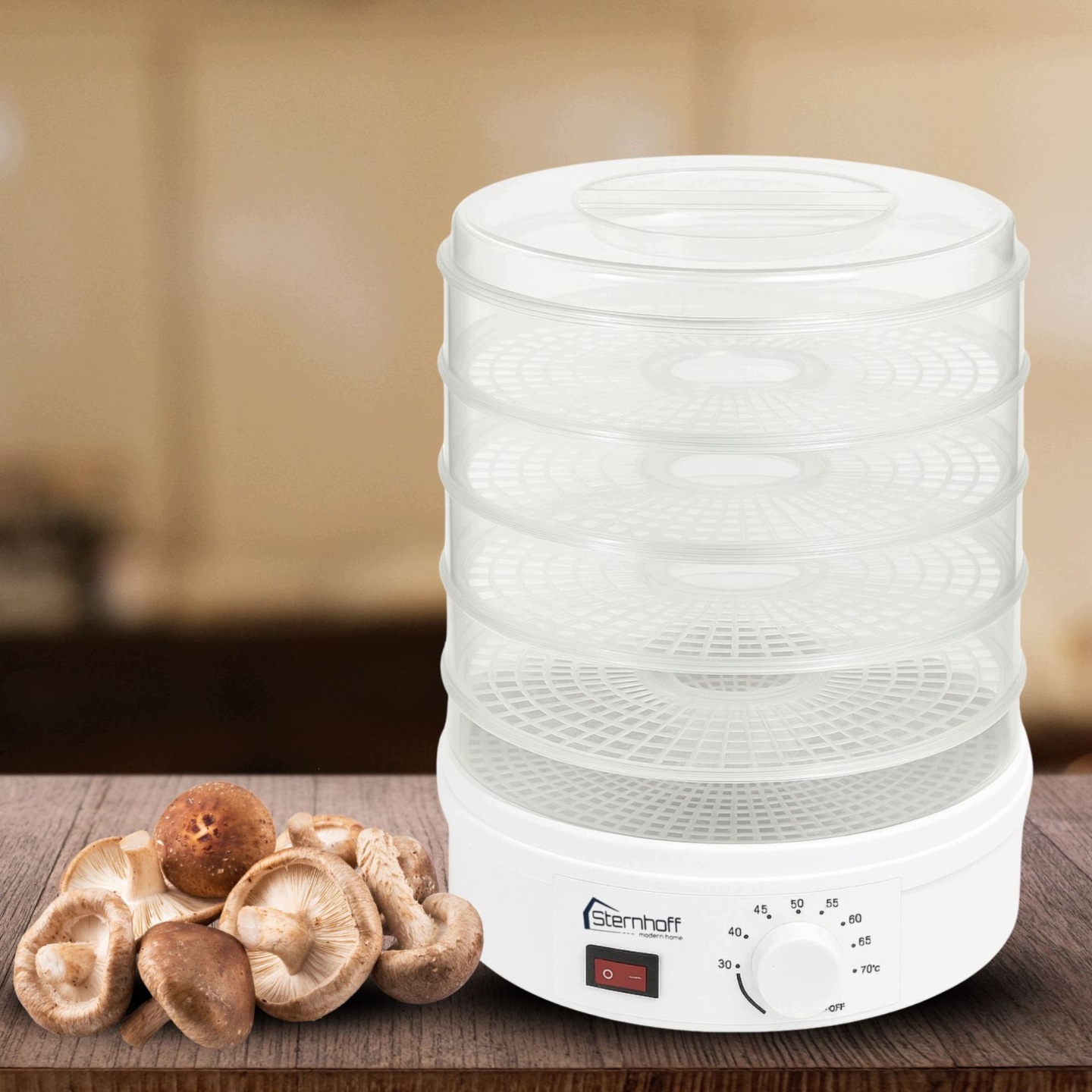 Suszarka Do Grzybów Owoców Warzyw Ziół 5 Sit Duża Spożywcza Regulacja 600w - obrazek 4